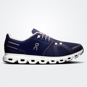 On Cloud Cloud 6 Mens Shoe //On Running Cloud Men's Sneaker in Navy and White